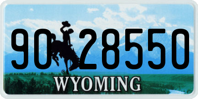 WY license plate 9028550