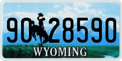 WY license plate 9028590