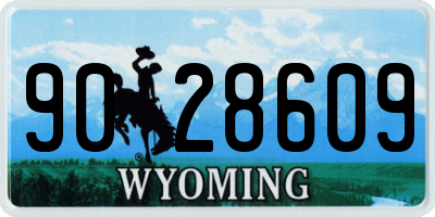 WY license plate 9028609