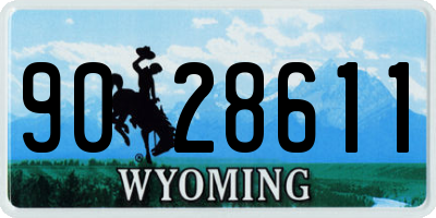 WY license plate 9028611