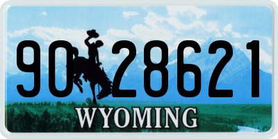 WY license plate 9028621
