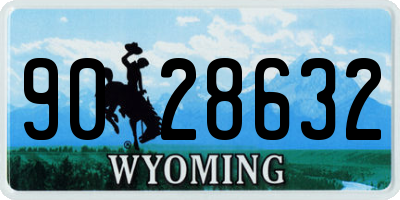WY license plate 9028632