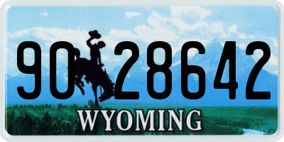 WY license plate 9028642