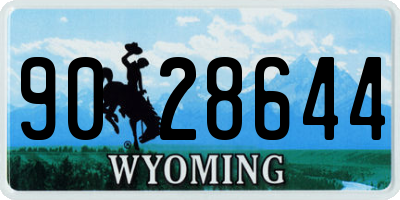 WY license plate 9028644