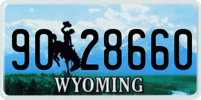WY license plate 9028660