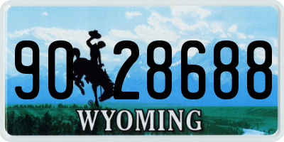 WY license plate 9028688