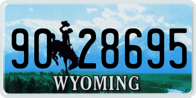 WY license plate 9028695