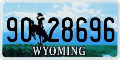 WY license plate 9028696