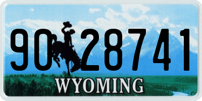 WY license plate 9028741