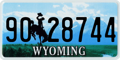WY license plate 9028744