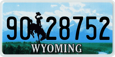 WY license plate 9028752