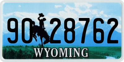 WY license plate 9028762