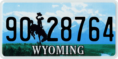 WY license plate 9028764