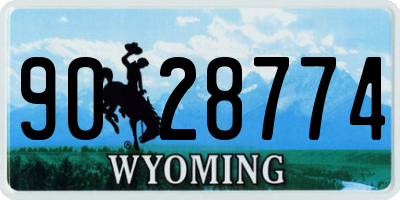WY license plate 9028774