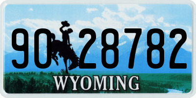 WY license plate 9028782