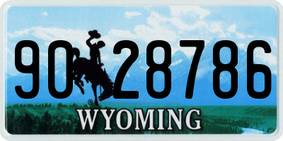 WY license plate 9028786