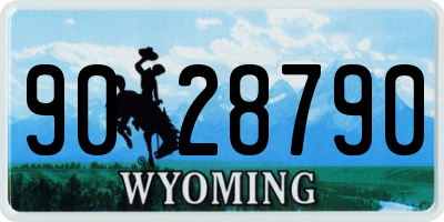 WY license plate 9028790
