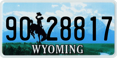WY license plate 9028817