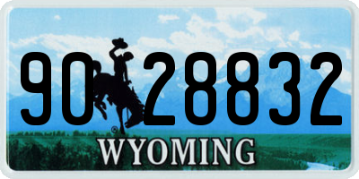 WY license plate 9028832