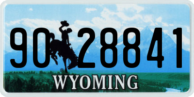 WY license plate 9028841
