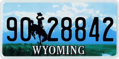 WY license plate 9028842