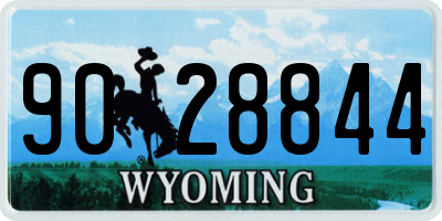 WY license plate 9028844