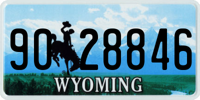 WY license plate 9028846