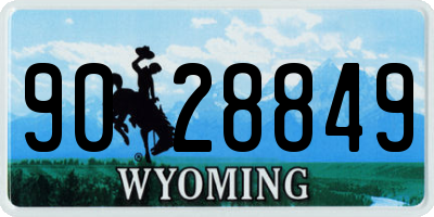 WY license plate 9028849