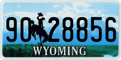 WY license plate 9028856