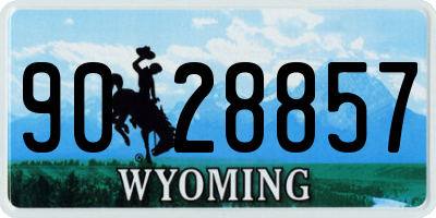WY license plate 9028857
