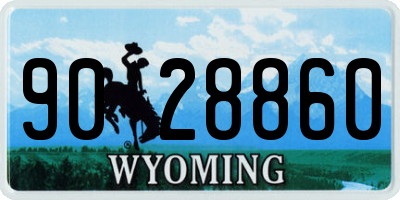 WY license plate 9028860