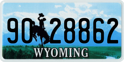 WY license plate 9028862