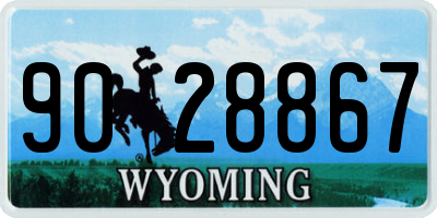 WY license plate 9028867