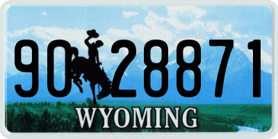 WY license plate 9028871