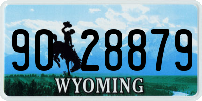 WY license plate 9028879