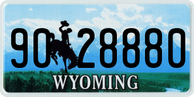 WY license plate 9028880