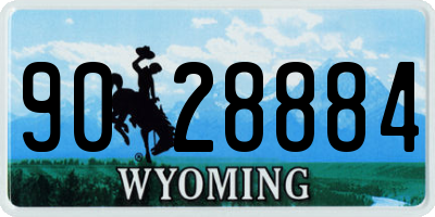 WY license plate 9028884