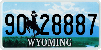 WY license plate 9028887