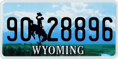 WY license plate 9028896