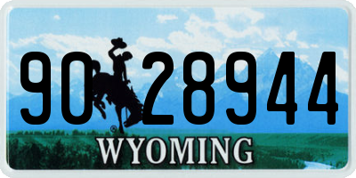 WY license plate 9028944