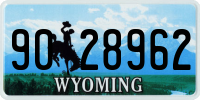 WY license plate 9028962