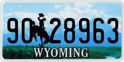 WY license plate 9028963
