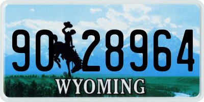 WY license plate 9028964