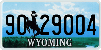 WY license plate 9029004