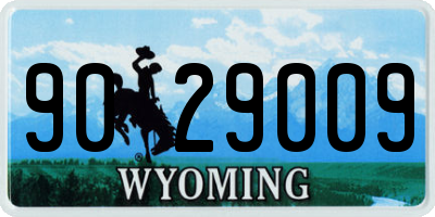 WY license plate 9029009