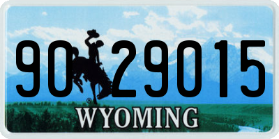 WY license plate 9029015