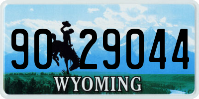 WY license plate 9029044