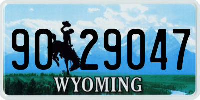 WY license plate 9029047