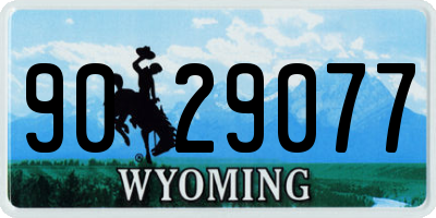 WY license plate 9029077