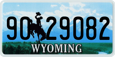 WY license plate 9029082